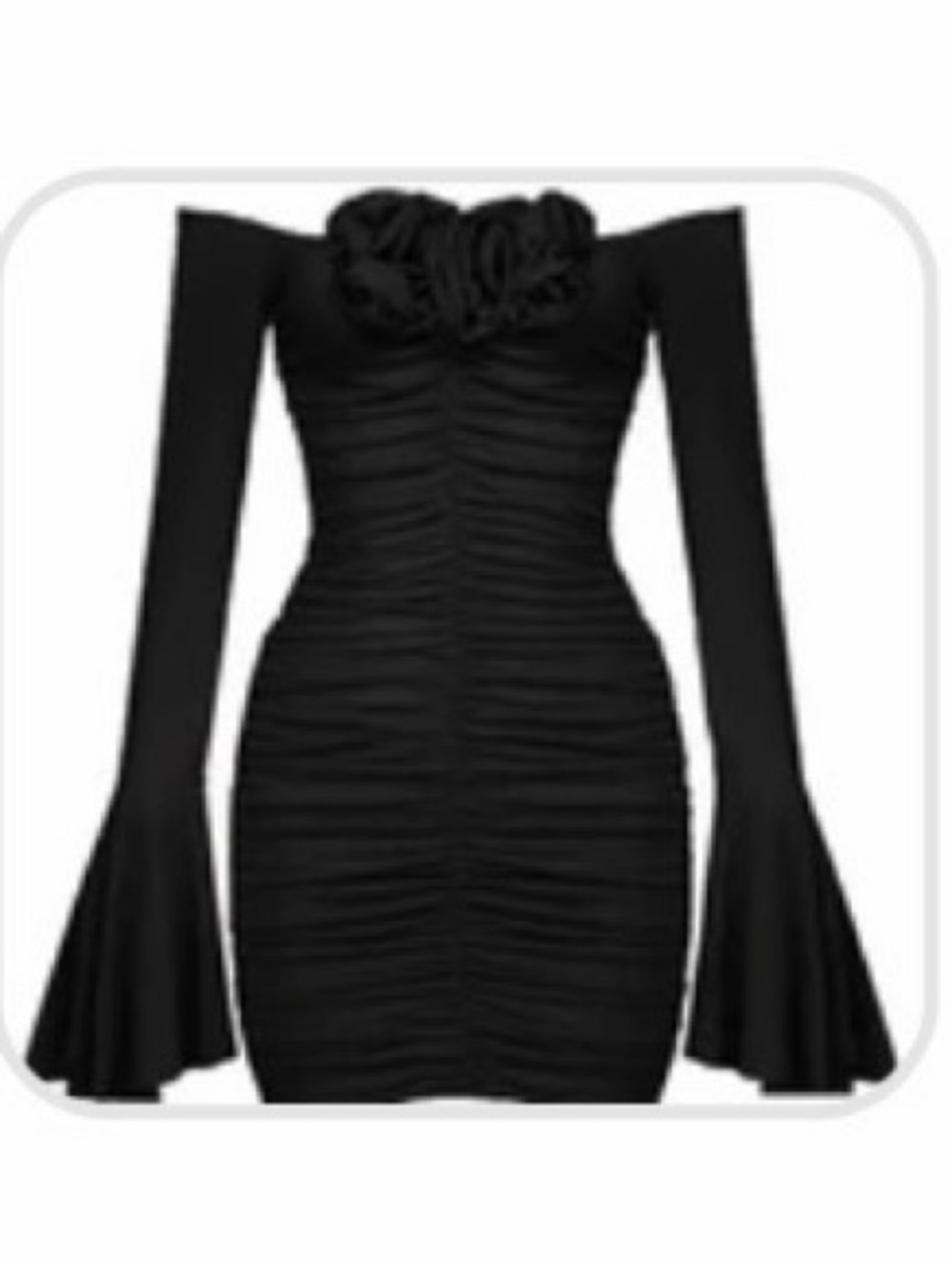 LEAU Paloma Flora Black Dress